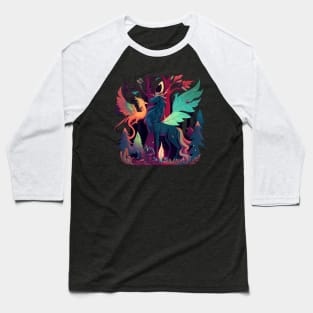 Unicorn Phoenix - Magic Fantasy Creatures Baseball T-Shirt